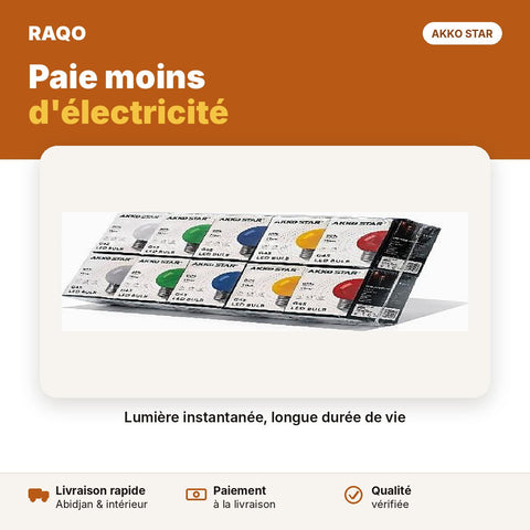 Ampoule LED couleur G45 1,7W E27 – bulles décoratives | Akko Star - RAQO