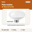Ampoule LED globe D120 20W E27 – lumière blanche 6500K | Akko Star - RAQO