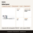 Ampoule LED rechargeable 15W E27 – anti-coupure 6500K | Akko Star - RAQO