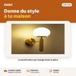 Applique murale cylindre doré avec globe opale E27 - RAQO