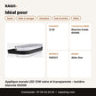 Applique murale LED 12W noire et transparente – lumière blanche 6500K | Akko Star - RAQO