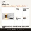 Applique murale LED 2×5W design courbé – lumière chaude 3000K - RAQO