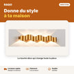 Applique murale LED 7W design vague doré – lumière chaude 3000K | Akko Star - RAQO