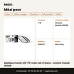 Applique murale LED 7W ovale noir et blanc – lumière chaude 3000K | Akko Star - RAQO