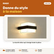 Applique murale LED carrée 2×5W noir et blanc – lumière chaude 3000K - RAQO