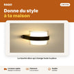 Applique murale LED ronde 2×5W noir et blanc – lumière chaude 3000K - RAQO