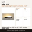 Applique murale LED ronde 5W noir et blanc – lumière chaude 3000K - RAQO