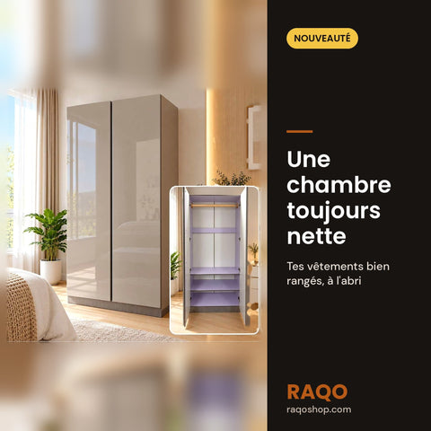 Armoire de rangement 9552 – 80×40×190 cm - RAQO