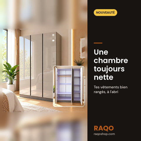 Armoire de rangement 9553 – 120×40×190 cm - RAQO