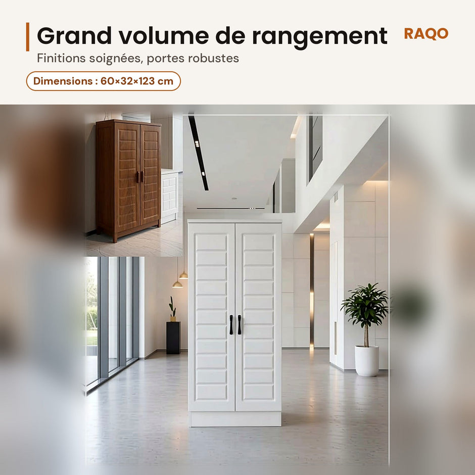 Armoire de rangement X-652 – 60×32×123 cm - RAQO