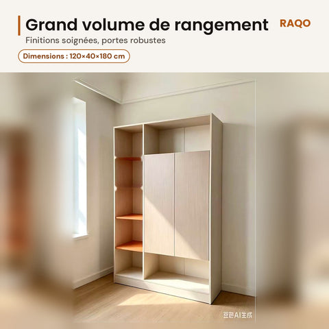 Armoire ouverte WJG-817 – 120×40×180 cm - RAQO