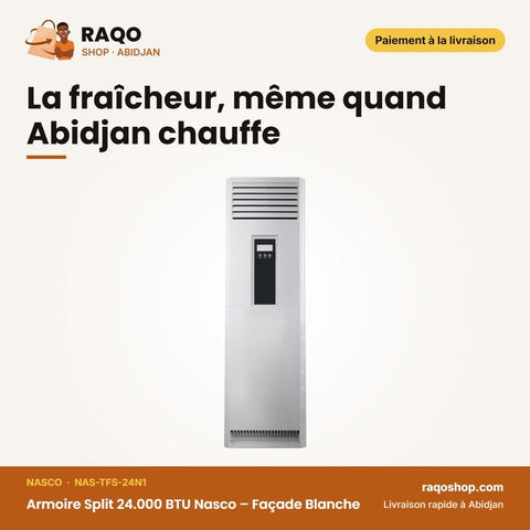 Armoire Split 24.000 BTU Nasco – Façade Blanche | NAS-TFS-24N1 - RAQO