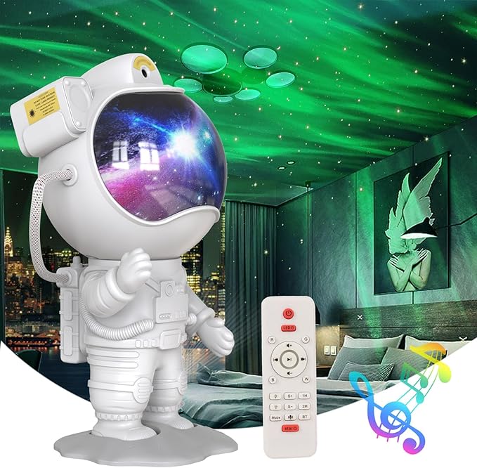 astronaute lumiere espace avec baffle - RAQO