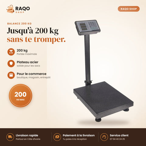 Balance Plateforme – 200 kg - RAQO