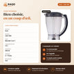 Blender Mixeur iLUX – 2 en 1 – 350 W – 1,5 L - RAQO (fiche technique)