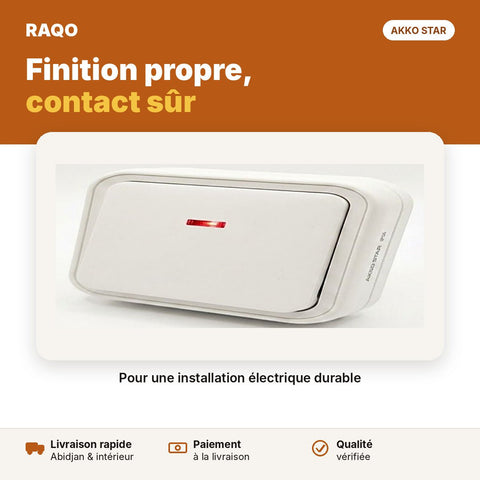 Bouton poussoir sonnerie étanche encastrable | Akko Star - RAQO