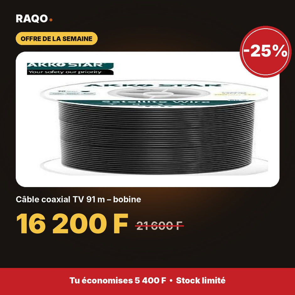 Câble coaxial TV 91 m – bobine | Akko Star - RAQO
