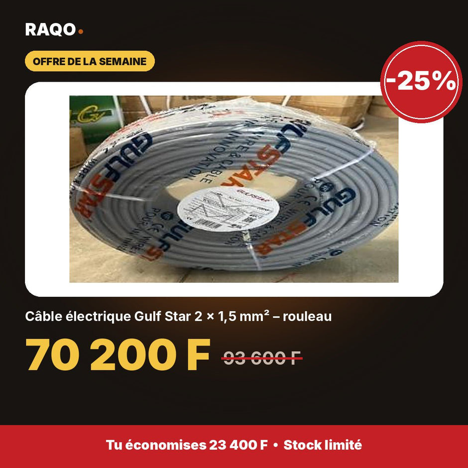 Câble électrique Gulf Star 2 × 1,5 mm² – rouleau - RAQO