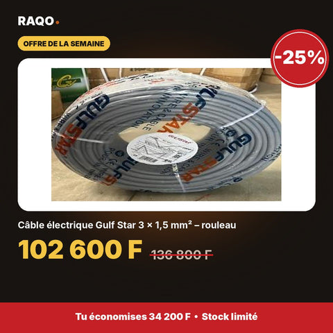Câble électrique Gulf Star 3 × 1,5 mm² – rouleau - RAQO