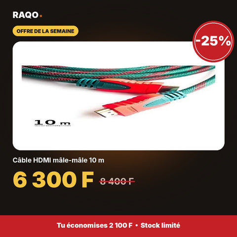 Câble HDMI mâle-mâle 10 m | Akko Star - RAQO