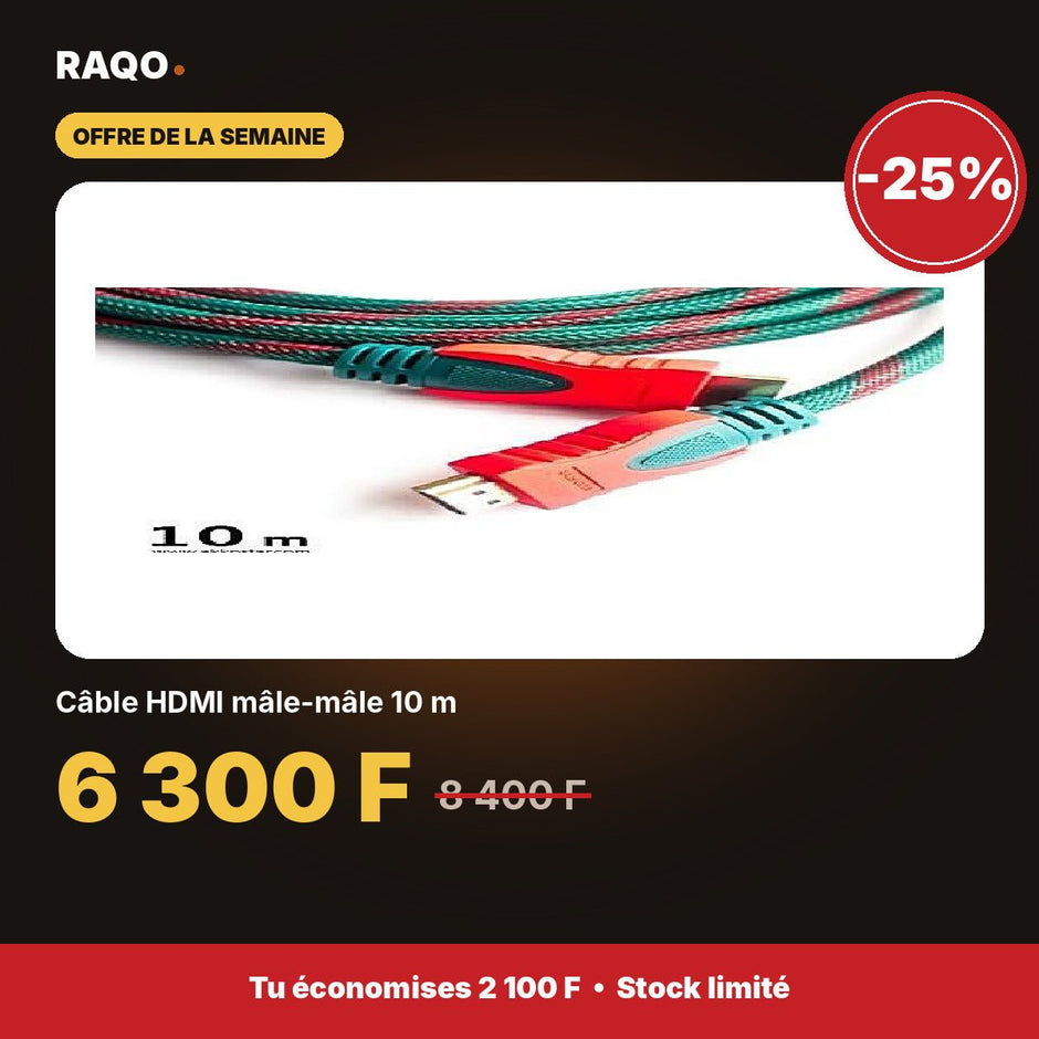 Câble HDMI mâle-mâle 10 m | Akko Star - RAQO