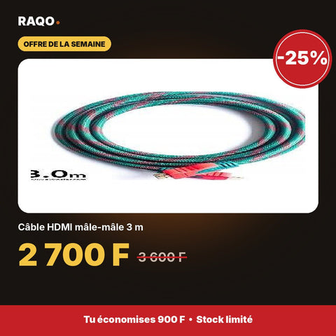 Câble HDMI mâle-mâle 3 m | Akko Star - RAQO