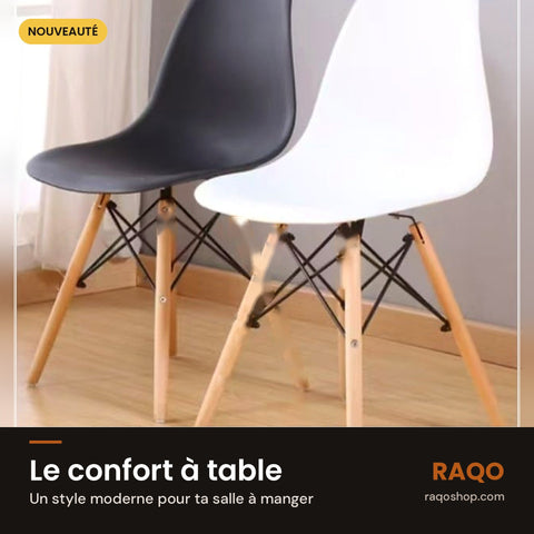 Chaise artistique scandinave – Noir/Blanc - RAQO