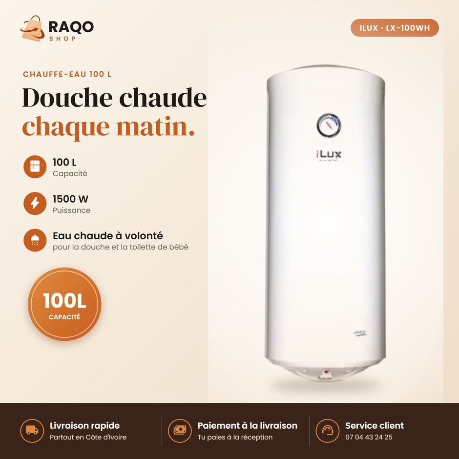 Chauffe-eau Électrique iLUX – 100 L - RAQO