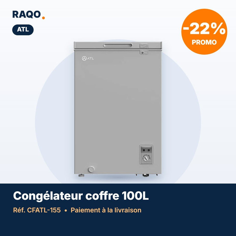 Congélateur coffre ATL 100L avec serrure CFATL-155 –  RAQO Côte d'Ivoire