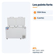 Congélateur coffre ATL 1294L 2 portes – CFATL-1800 - RAQO