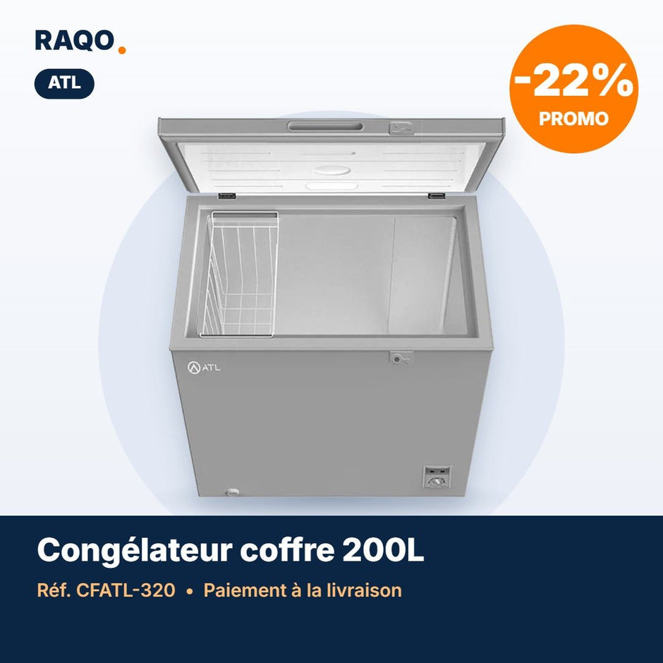Congélateur coffre ATL 200L avec serrure – CFATL-320 - RAQO