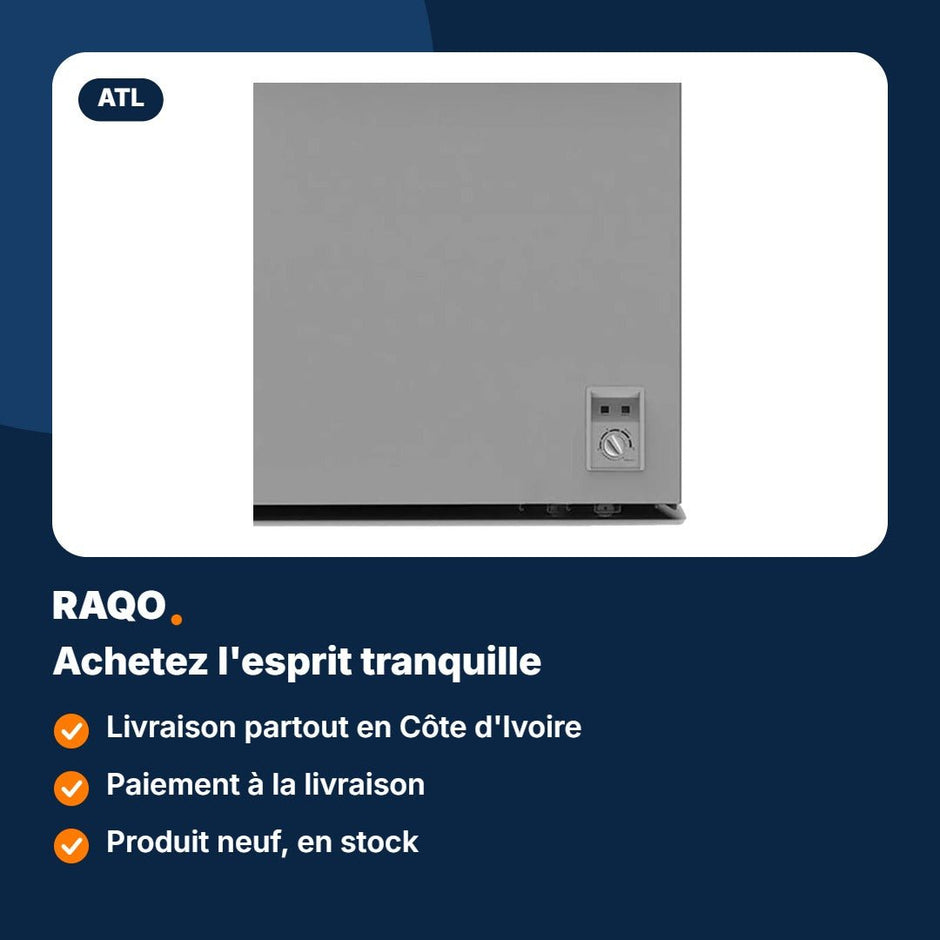 Congélateur coffre ATL 254L avec serrure – CFATL-370 - RAQO