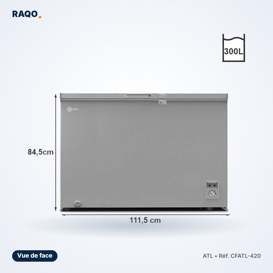 Congélateur coffre ATL 300L avec serrure – CFATL-420 - RAQO