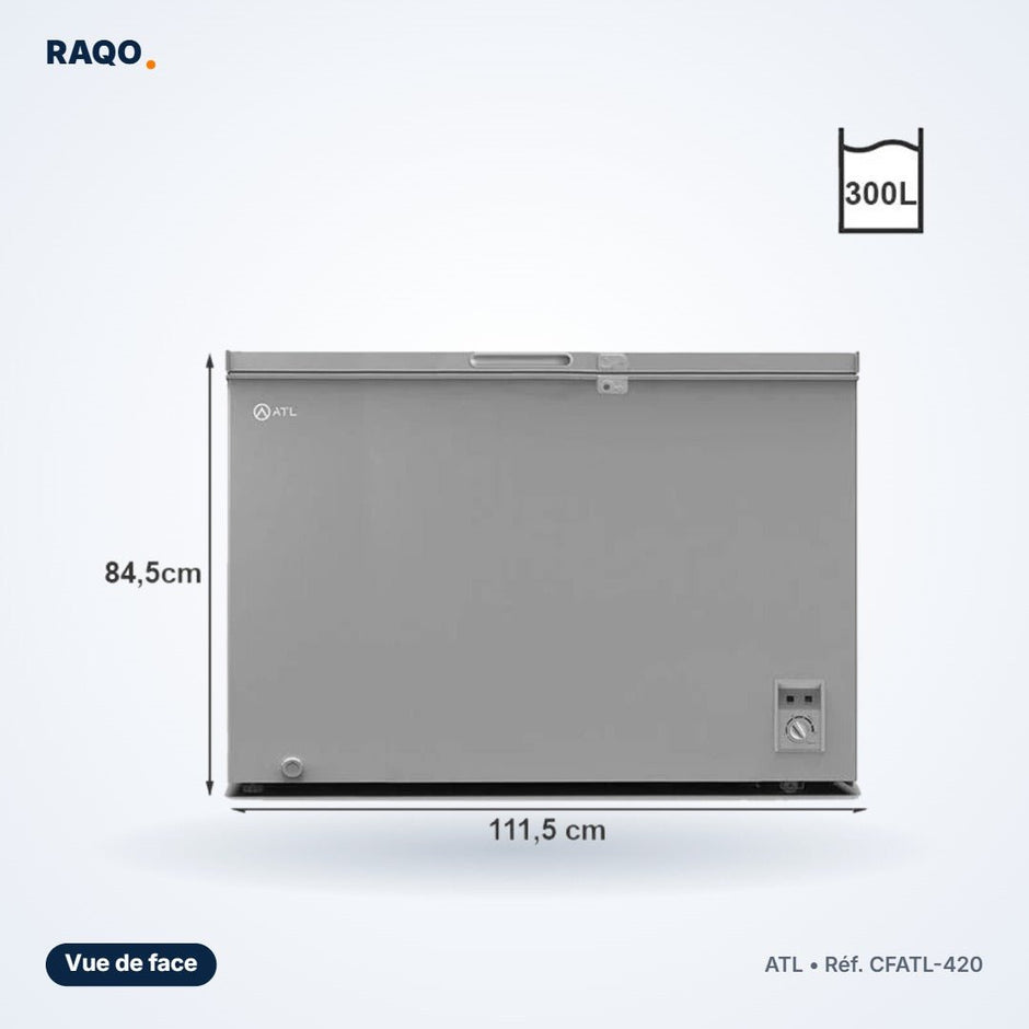 Congélateur coffre ATL 300L avec serrure – CFATL-420 - RAQO