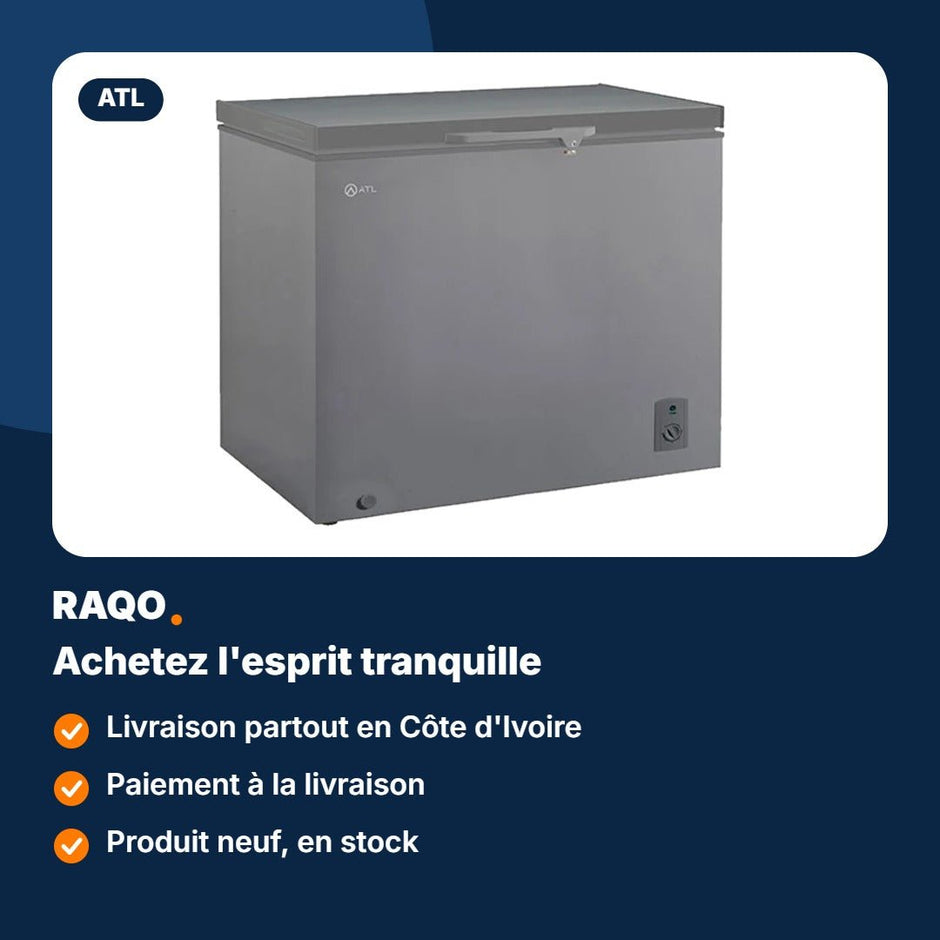Congélateur coffre ATL 380L avec serrure – CFATL-520 - RAQO