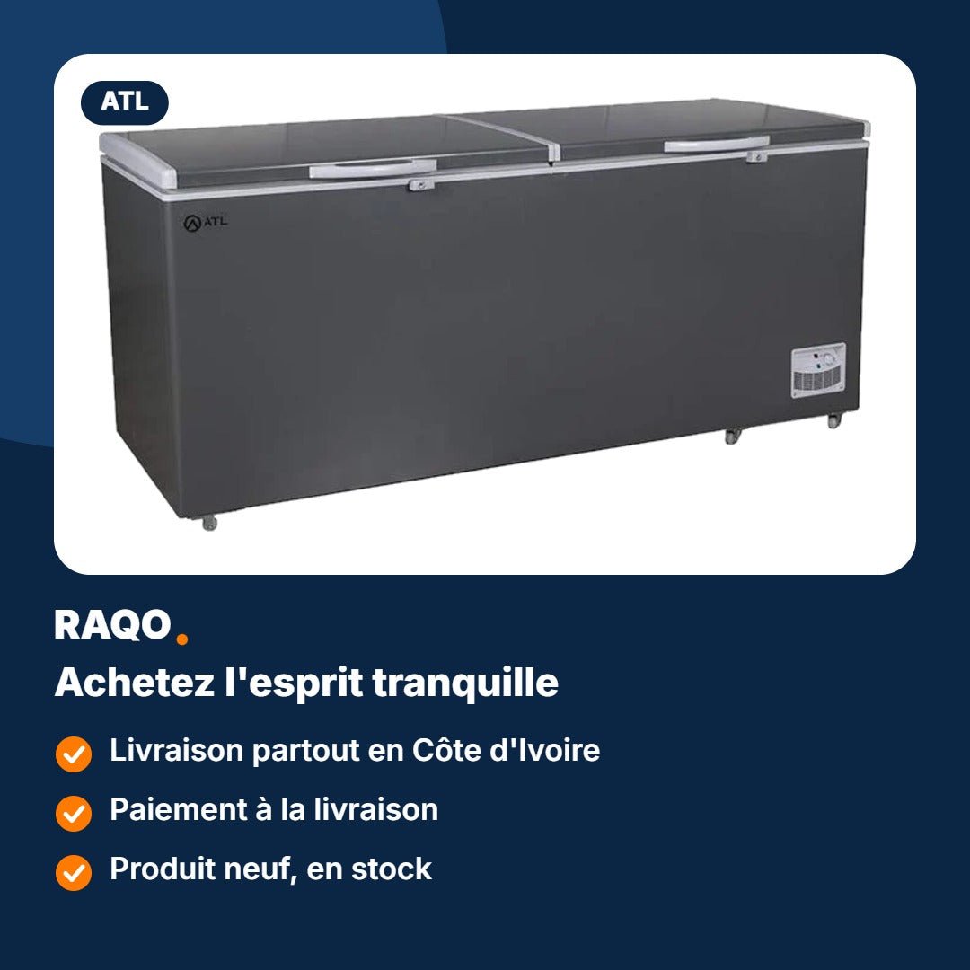 Congélateur coffre ATL 757L 2 portes avec serrure – CFATL-820 - RAQO