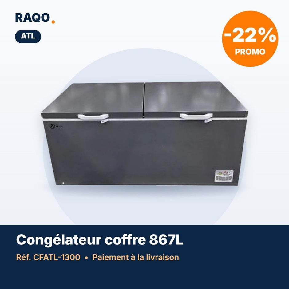 Congélateur coffre ATL 867L 2 portes – CFATL-1300 - RAQO