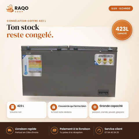 Congélateur Horizontal iLUX – 423 L - RAQO