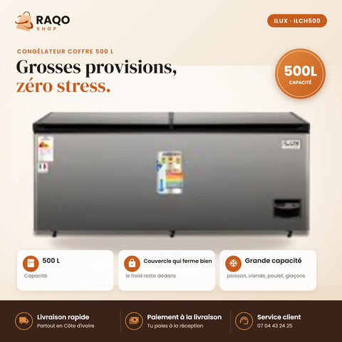 Congélateur Horizontal iLUX – 500 L - RAQO