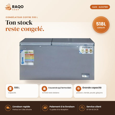 Congélateur Horizontal iLUX – 518 L - RAQO