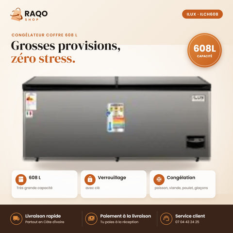 Congélateur Horizontal iLUX – 608 L - RAQO