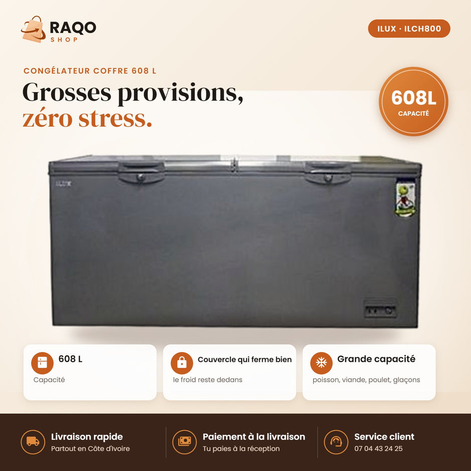 Congélateur Horizontal iLUX – 608 L - RAQO
