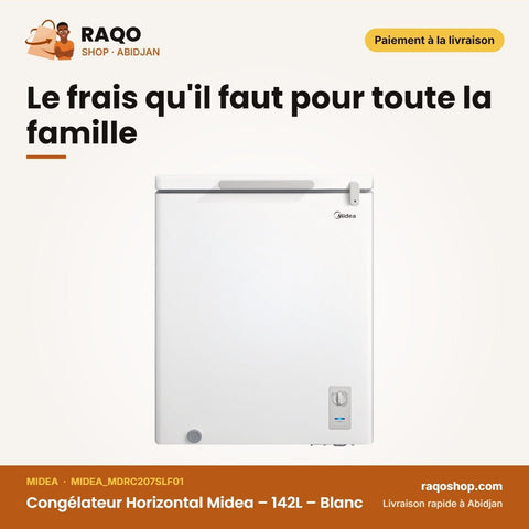 Congélateur Horizontal Midea 142 L Blanc – MDRC207SLF01 - RAQO