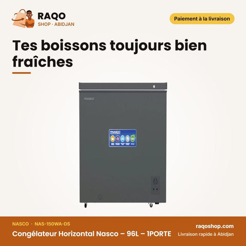 Congélateur Horizontal NASCO 96 L avec Panier – NAS-150WA-DS - RAQO