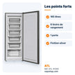 Congélateur vertical ATL 165L – 6 tiroirs – ATL-1F250 - RAQO