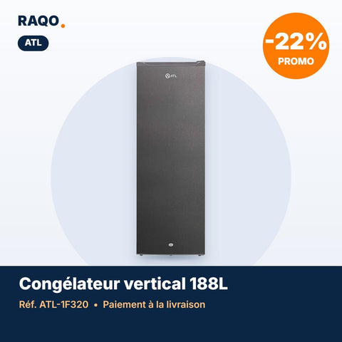 Congélateur vertical ATL 188L – 7 tiroirs – ATL-1F320 - RAQO