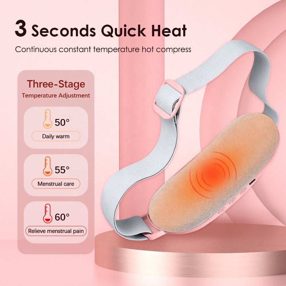 Coussin Chauffant Menstruel USB – Ceinture Chauffante pour Soulager les Douleurs et Crampes Menstruelles - RAQO