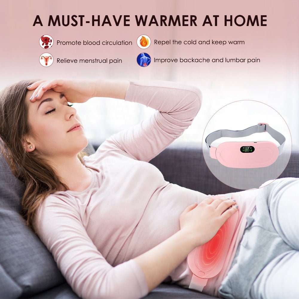 Coussin Chauffant Menstruel USB – Ceinture Chauffante pour Soulager les Douleurs et Crampes Menstruelles - RAQO