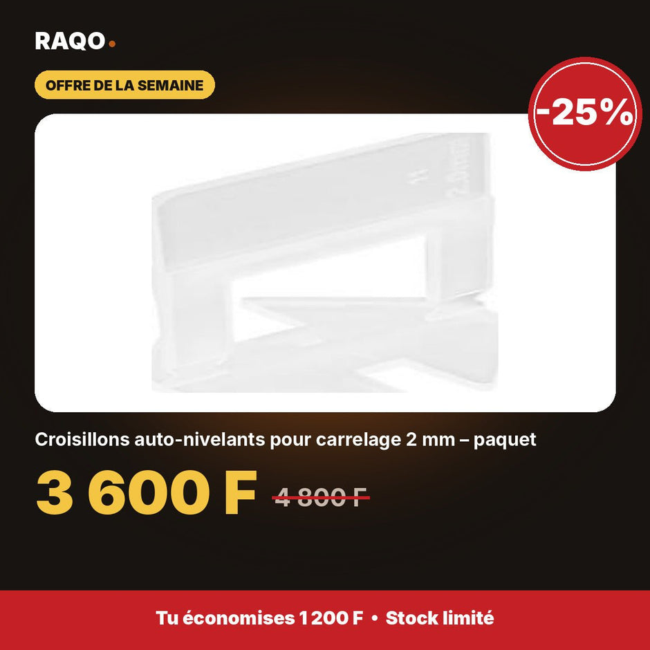 Croisillons auto-nivelants pour carrelage 2 mm – paquet | Akko Star - RAQO