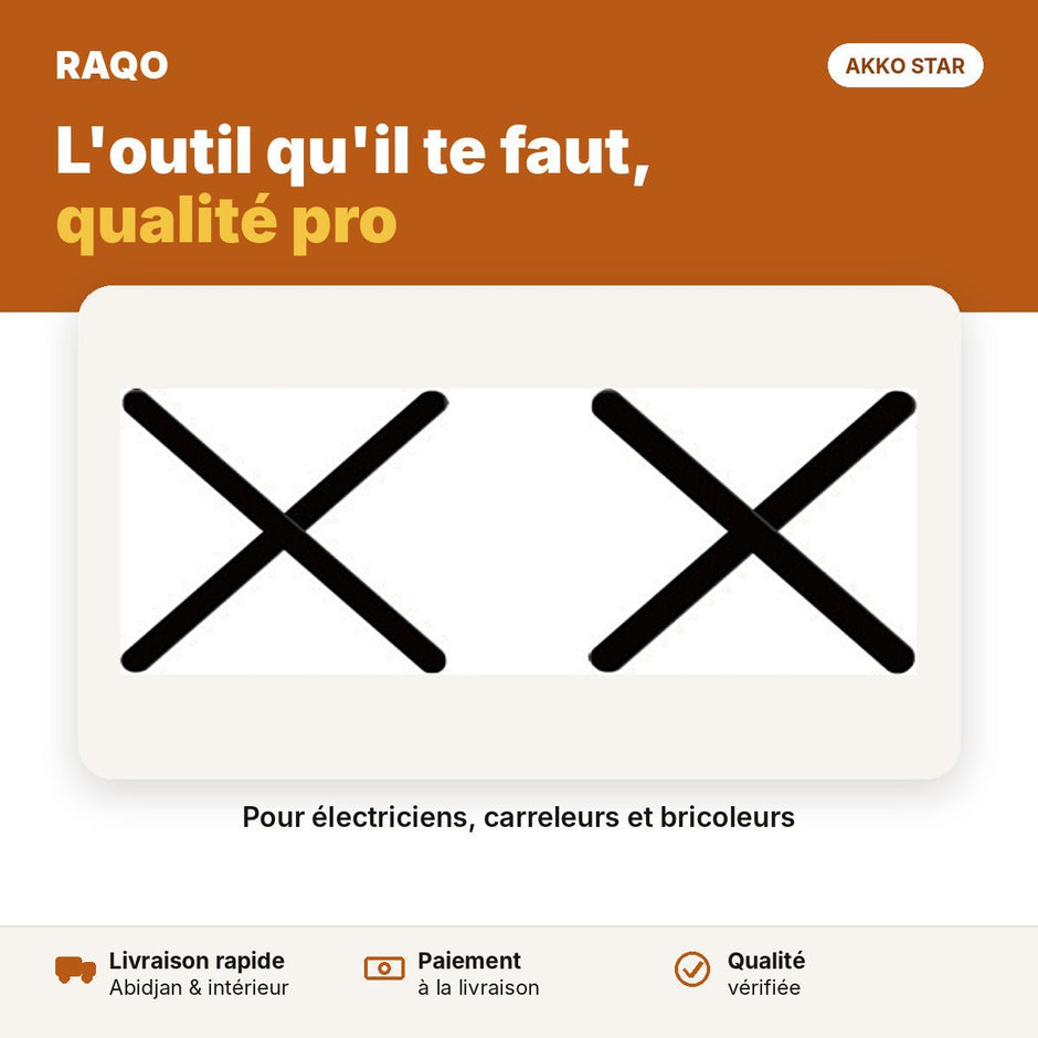 Croisillons de carrelage 2 mm – paquet de 200 | Akko Star - RAQO